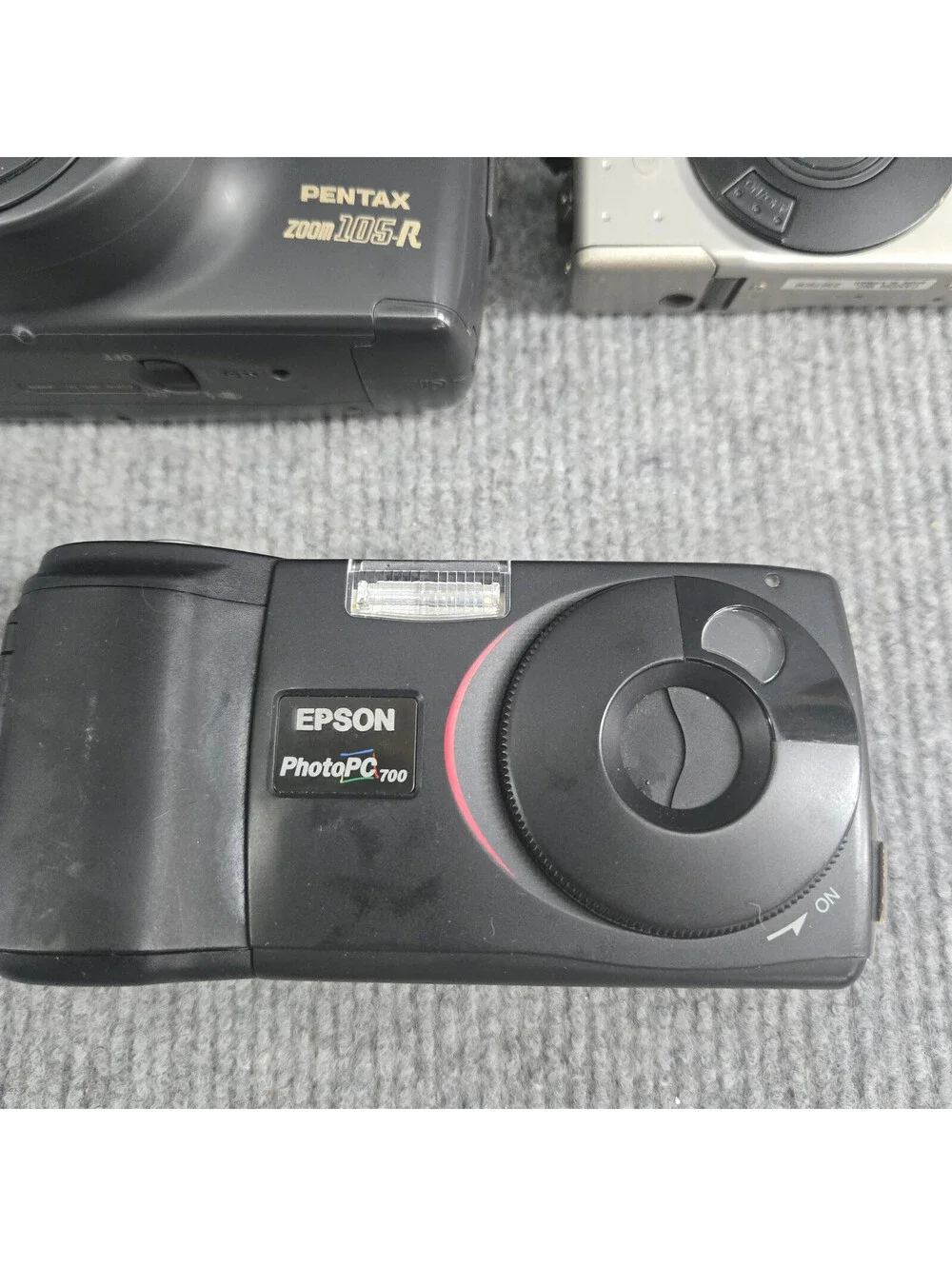 Vintage Compact Film Cameras Pentax Canon Epson Untested Parts Repair Lot of 4